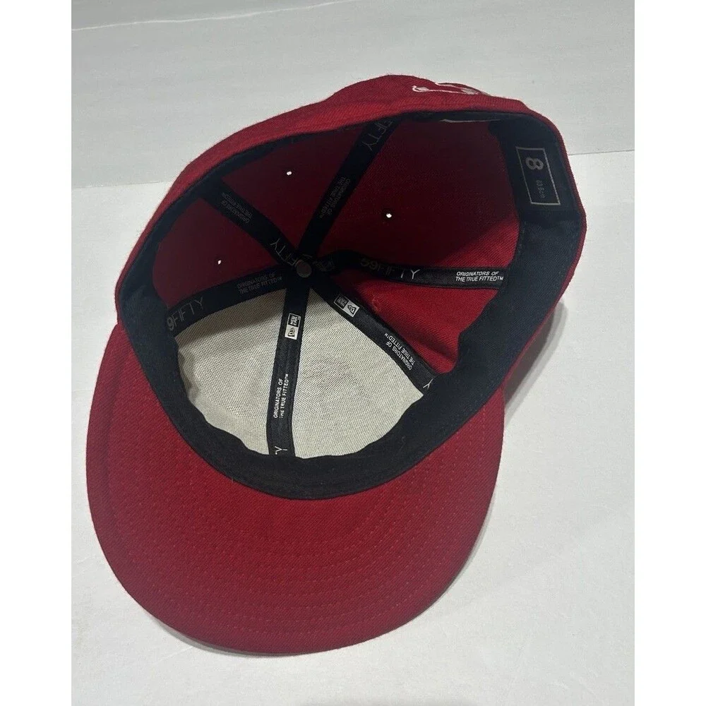 New Era Boston Red Sox 59FIFTY Fitted Hat Red & White Size 8